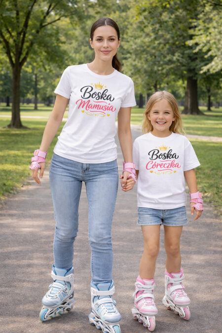 Zestaw koszulek boska mamusia córeczka