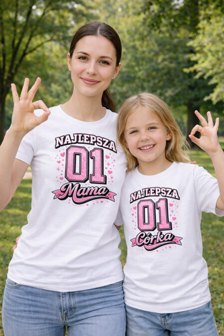 Zestaw koszulek najlepsza mama córka