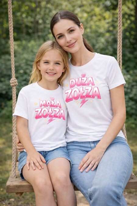 Zestaw koszulek duża zołza mała zołza