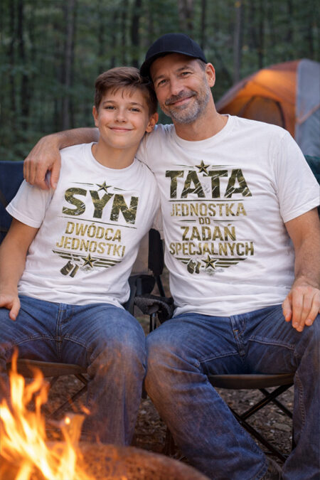 Zestaw koszulek Jednostka dla taty i syna