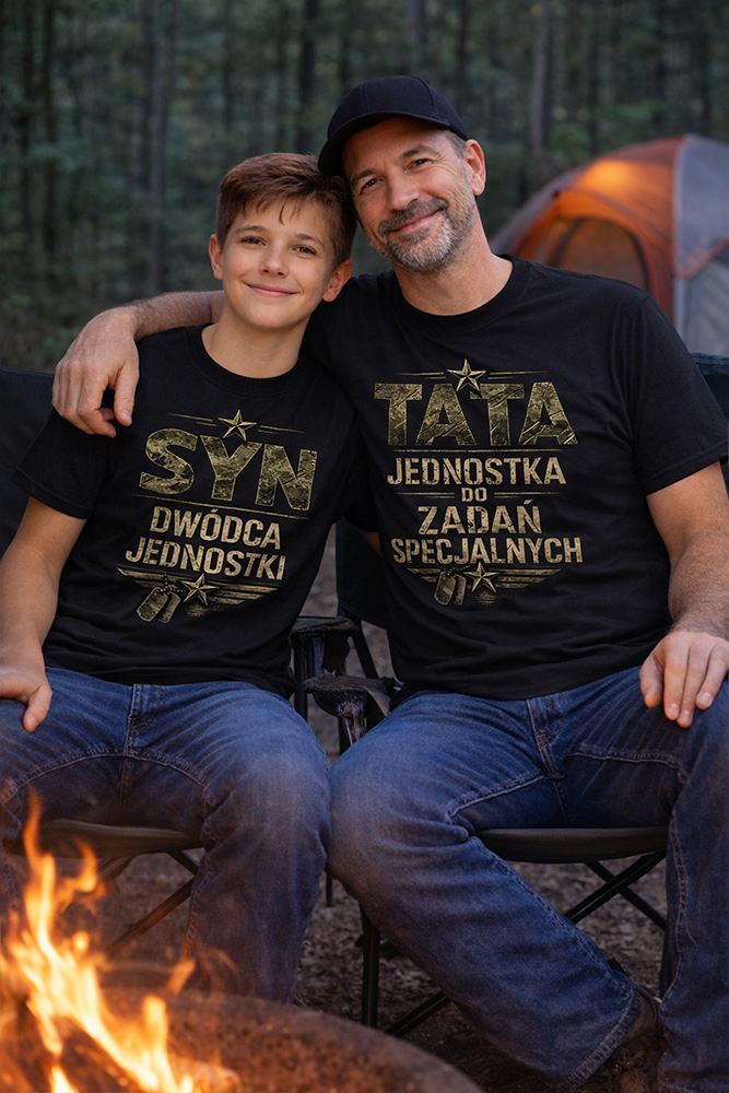 Zestaw koszulek Jednostka dla taty i syna - obrazek 4