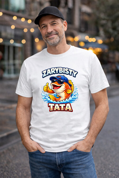 Zarybisty tata ryba w wodzie